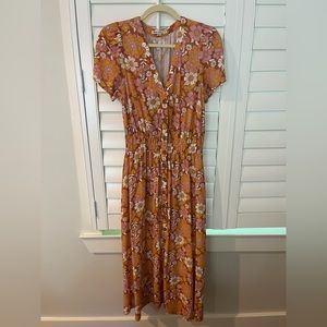 Marine Layer floral midi dress